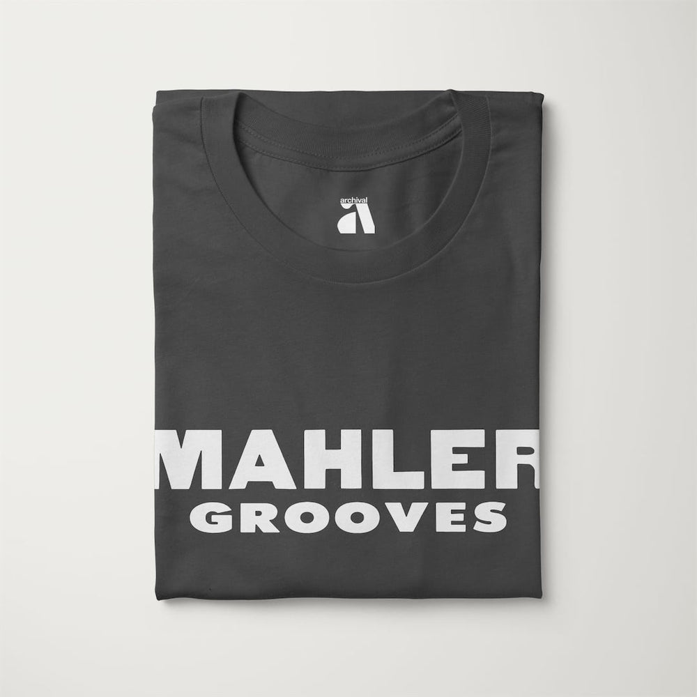 mahler grooves classic tee in asphalt, folded