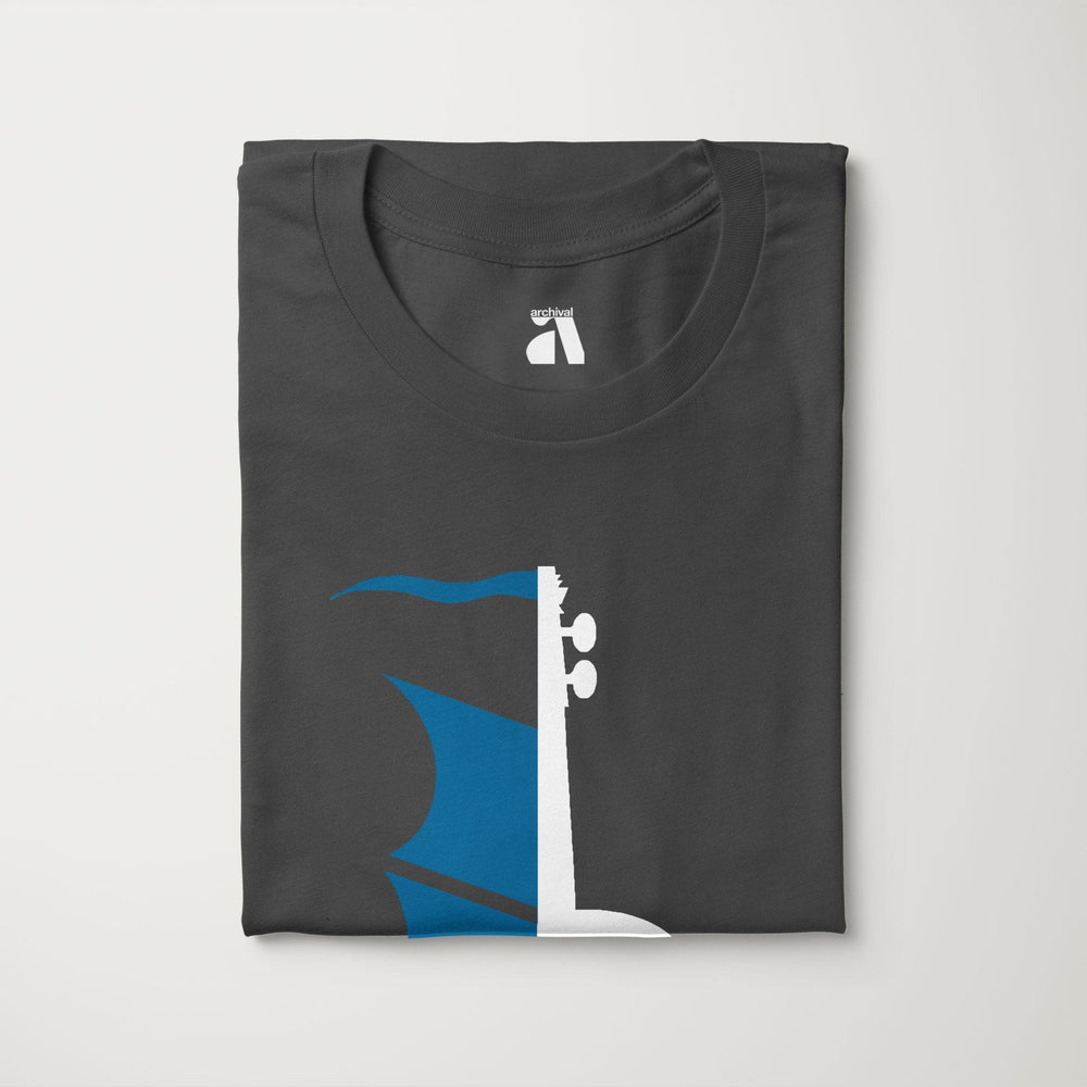sea of song classic tee in asphalt, folded