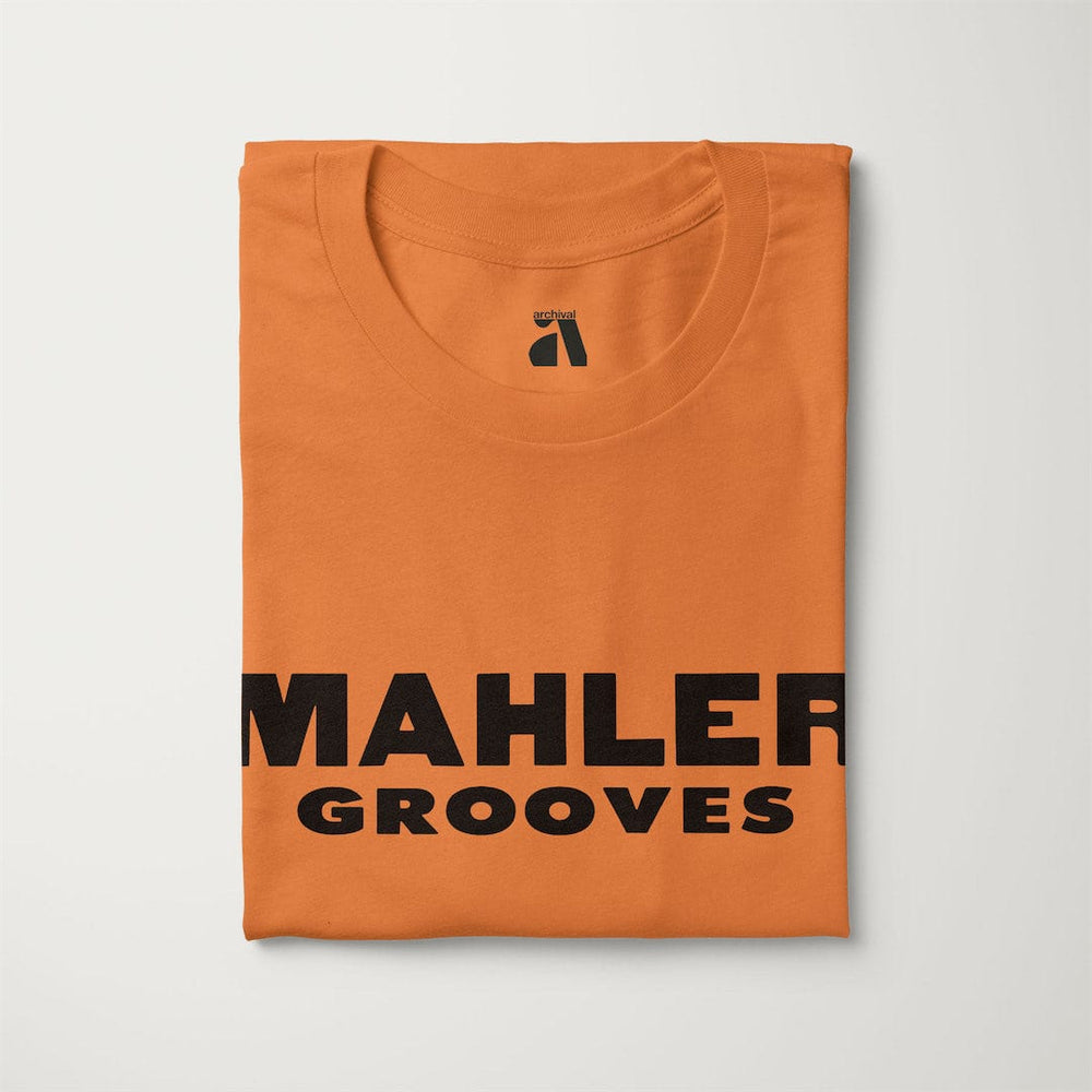mahler grooves classic tee in burnt orange, folded
