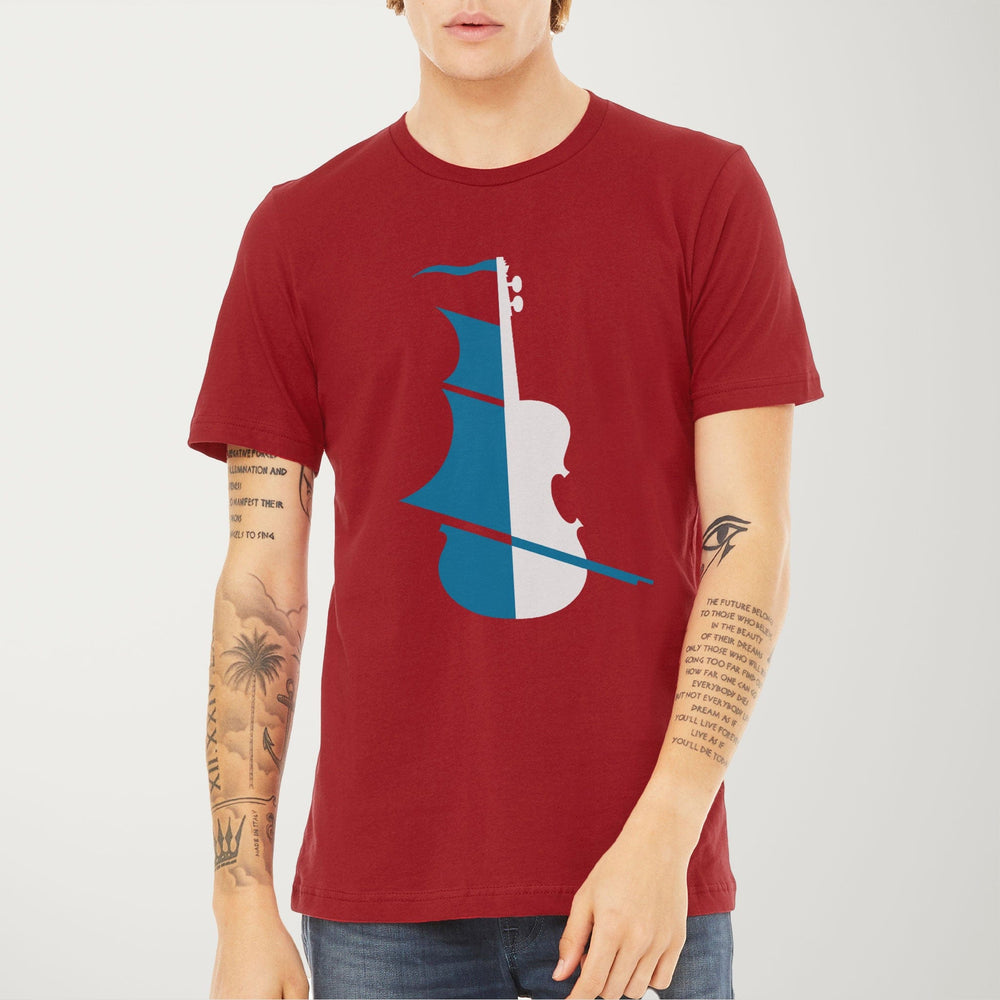 sea of song classic tee in canvas red, worn