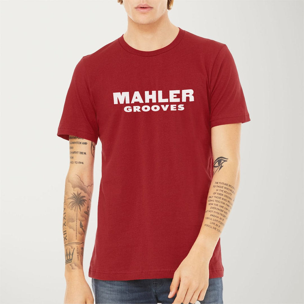 mahler grooves classic tee in canvas red, worn