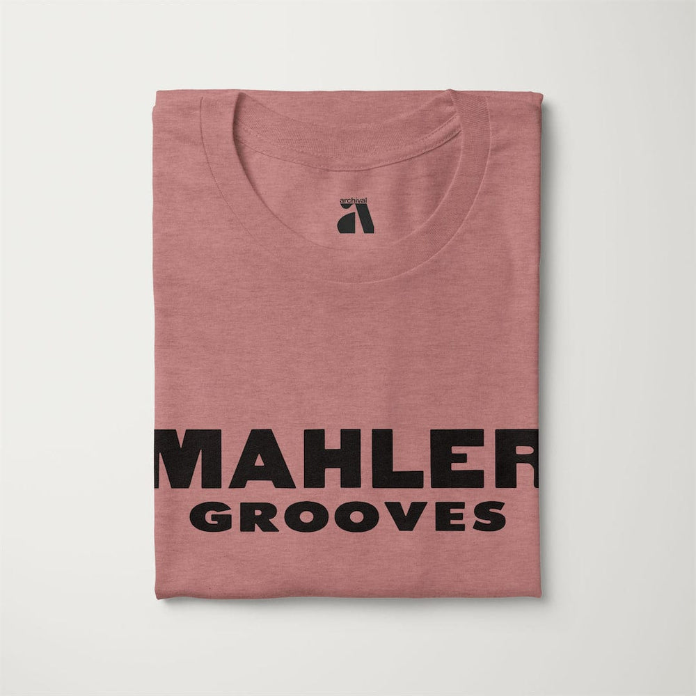 mahler grooves classic tee in heather mauve, folded
