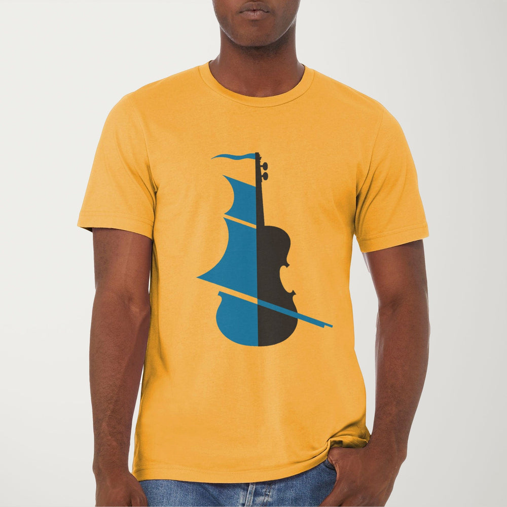 sea of song classic tee in mustard, worn