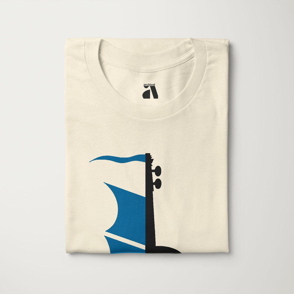 sea of song classic tee in natural, folded