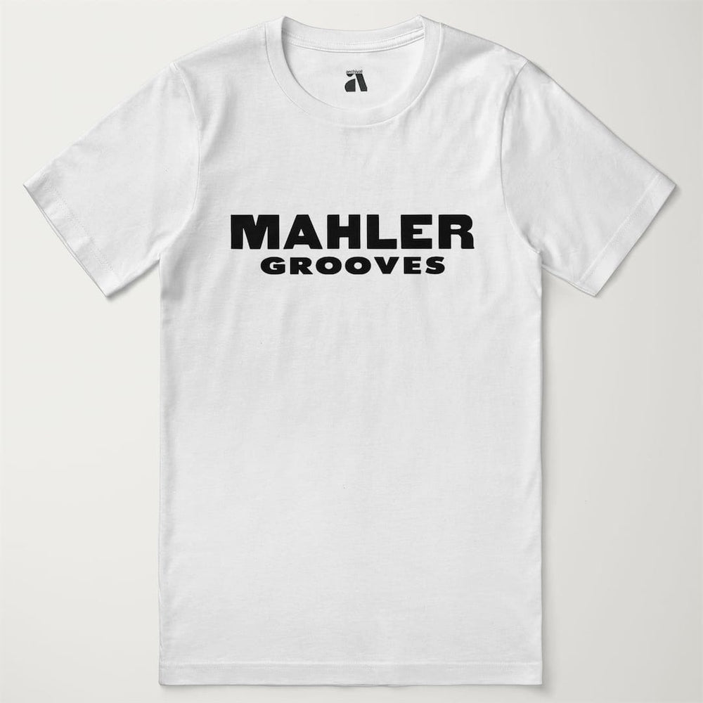 mahler grooves classic tee in vintage white, laid flat