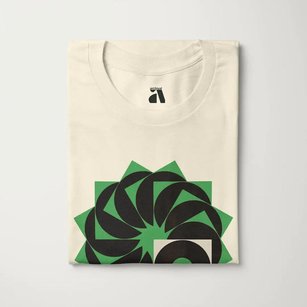 analog enthusiast society classic tee in natural, folded