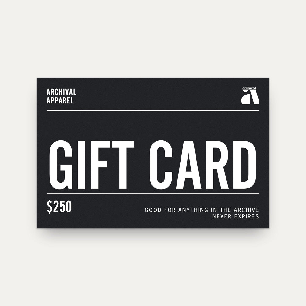 Archival Apparel gift card, $250