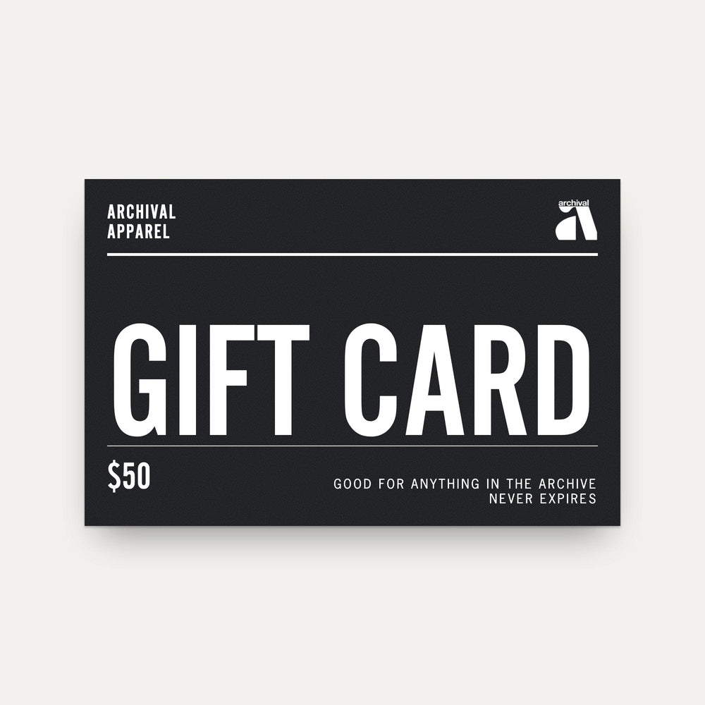 Archival Apparel gift card, $50