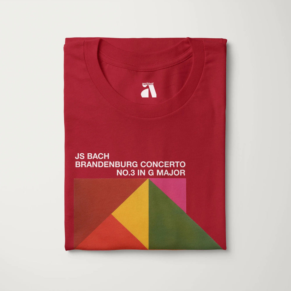 bach: brandenburg concerto no. 3 classic tee in canvas red, folded