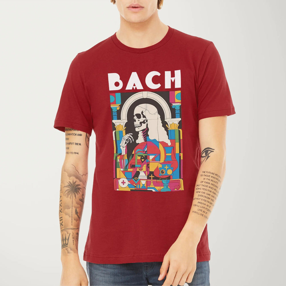 j.s. bach: skeleton classic tee in canvas red, worn