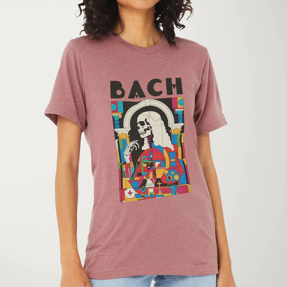 j.s. bach: skeleton classic tee in heather mauve, worn