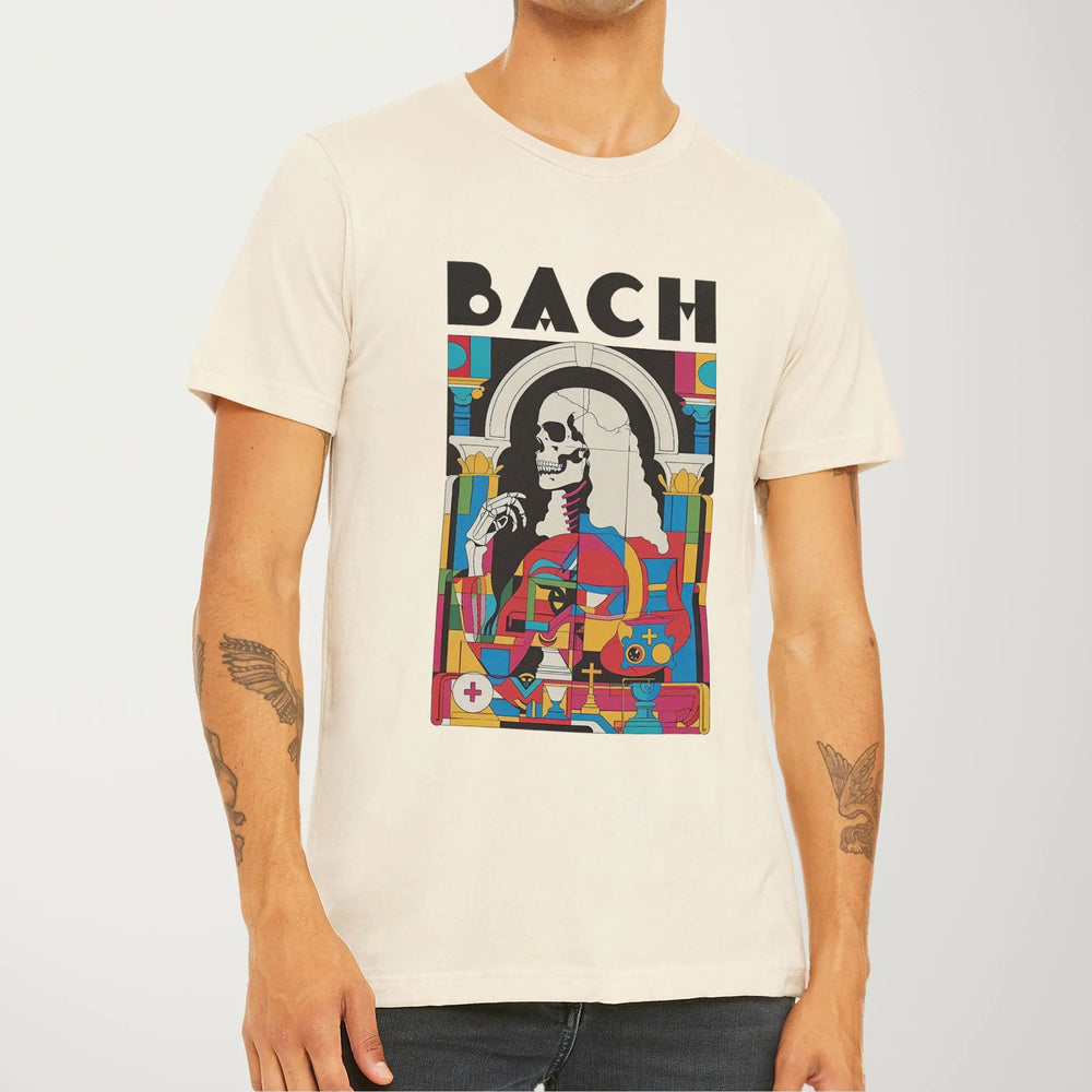 j.s. bach: skeleton classic tee in natural, worn