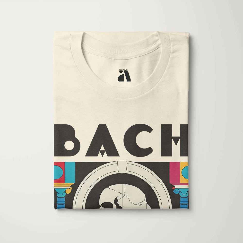 j.s. bach: skeleton classic tee in natural, folded