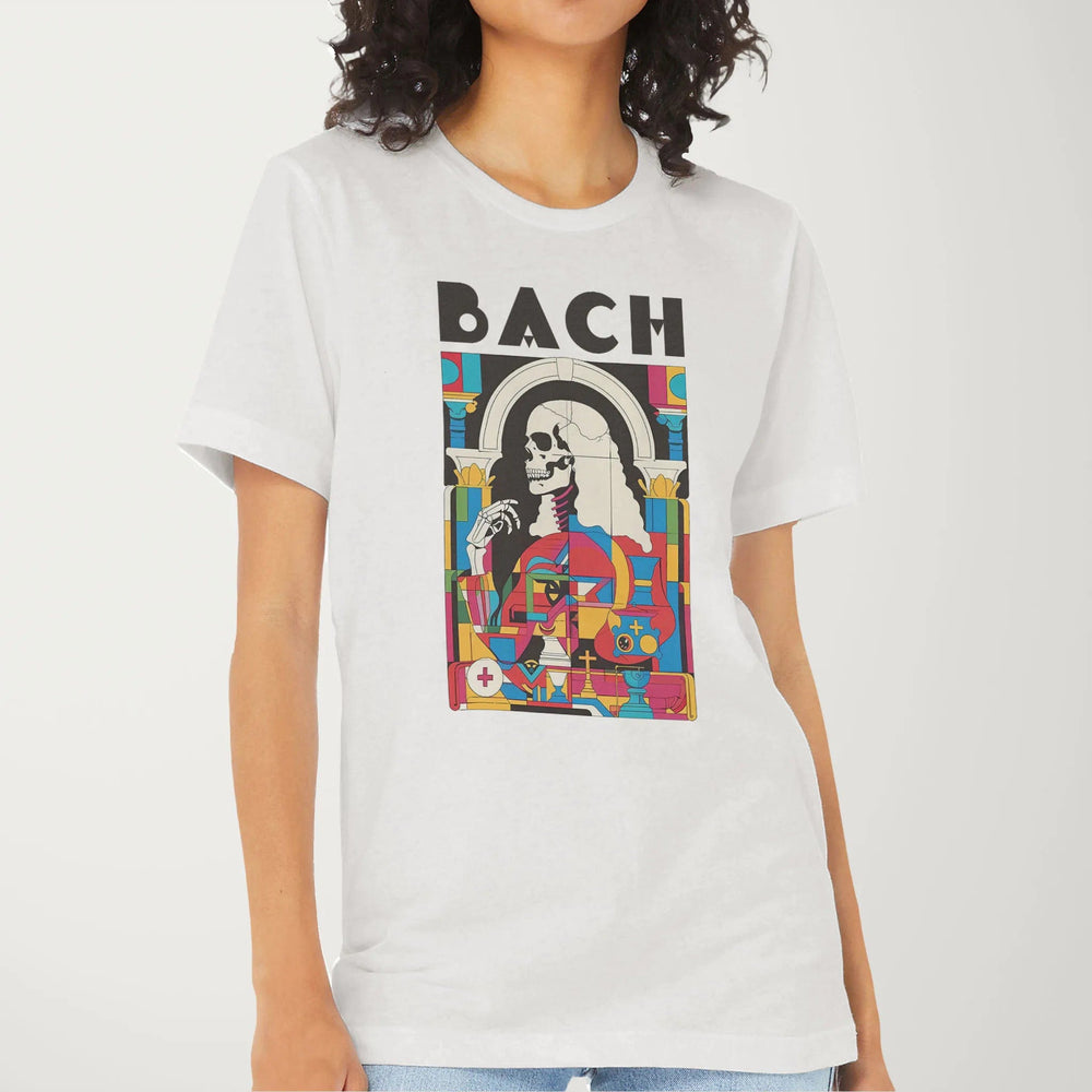 j.s. bach: skeleton classic tee in vintage white, worn