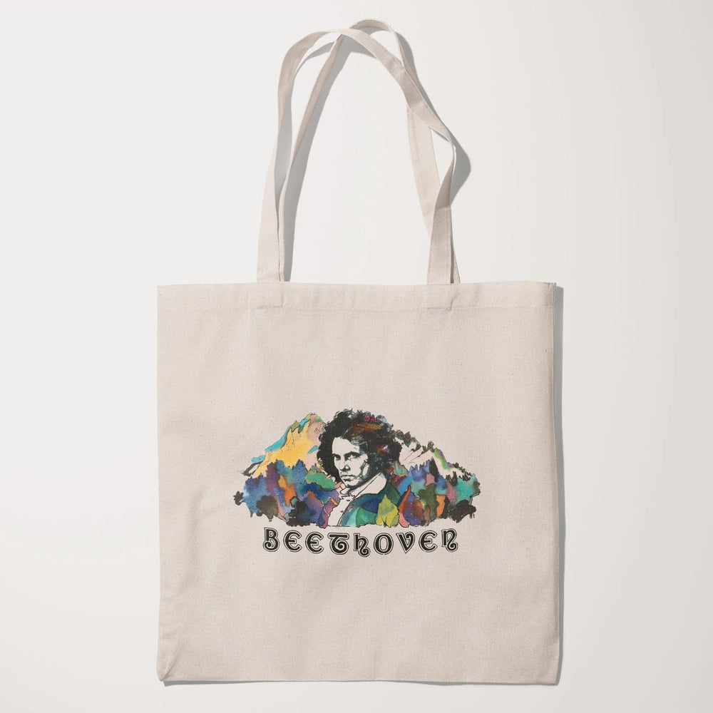 ludwig van beethoven: illustrated canvas tote