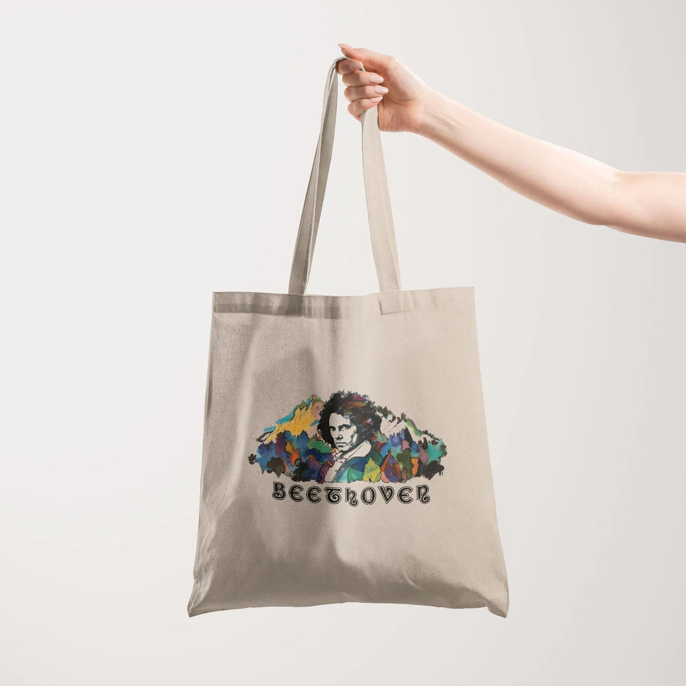 ludwig van beethoven: illustrated canvas tote