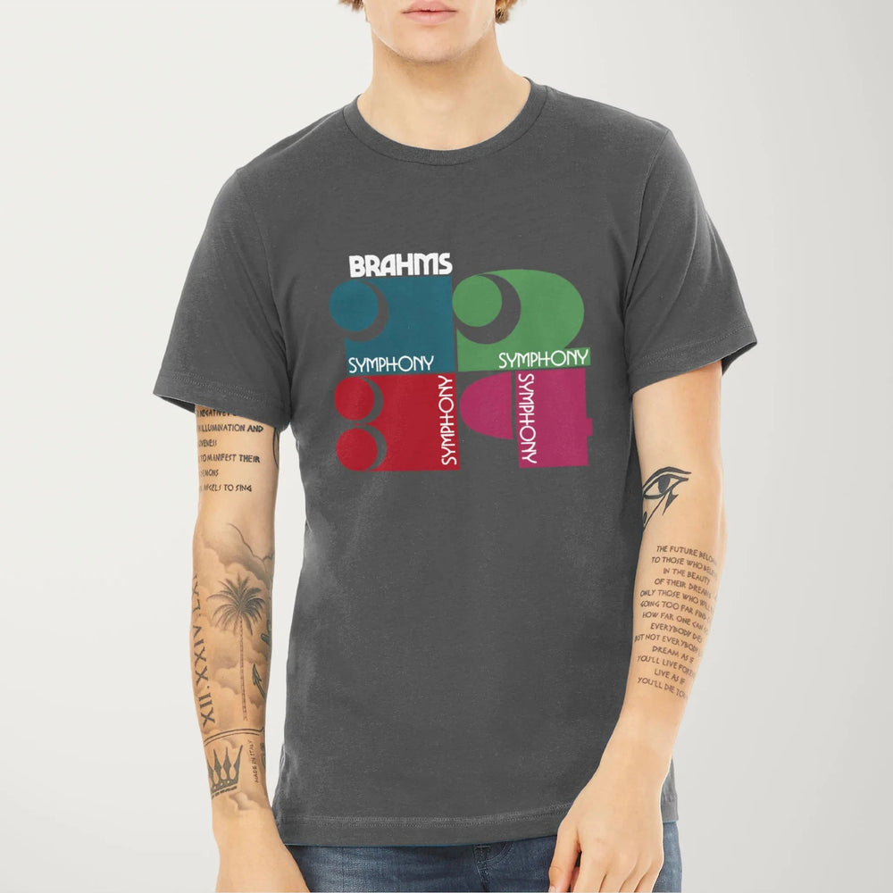 brahms: four symphonies classic tee in asphalt, worn