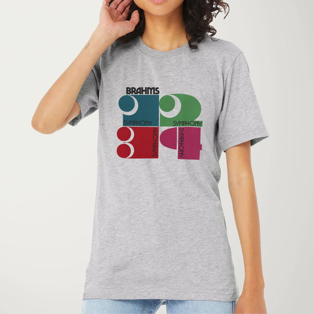 brahms: four symphonies classic tee in athletic heather, worn