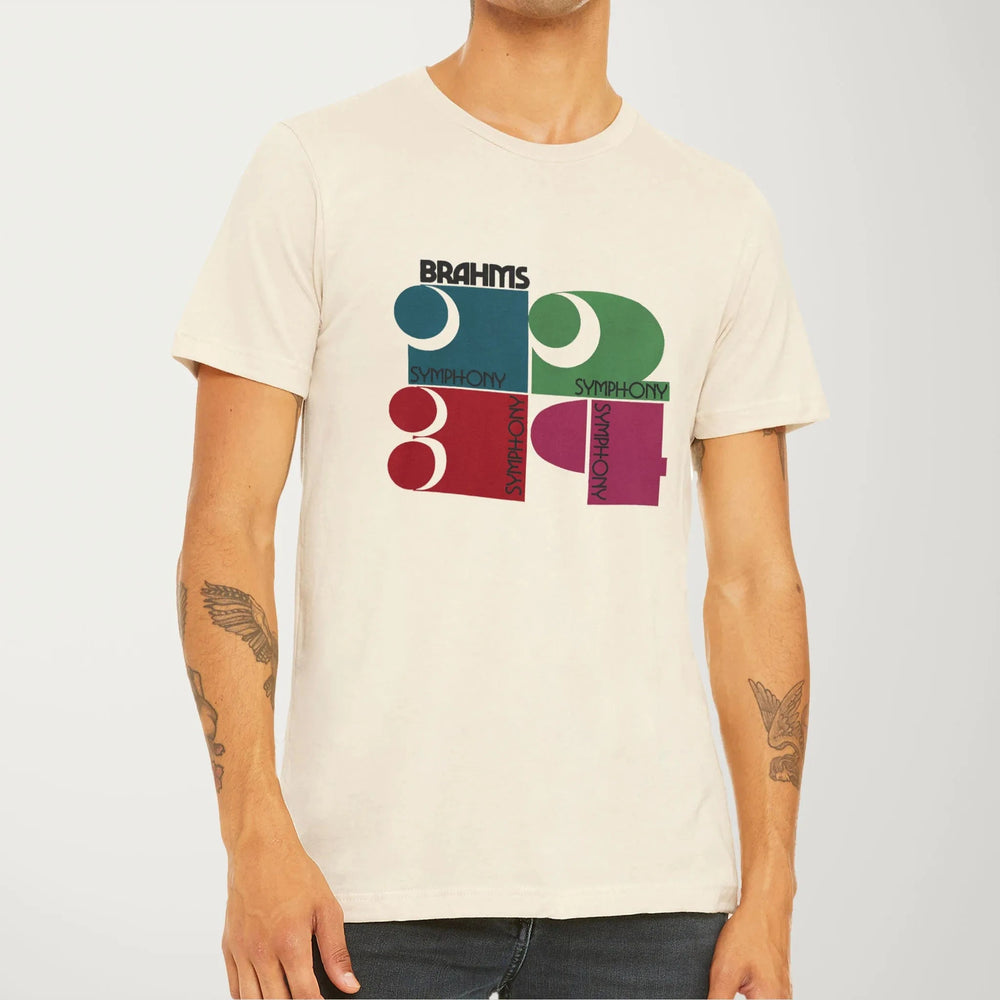 brahms: four symphonies classic tee in natural, worn