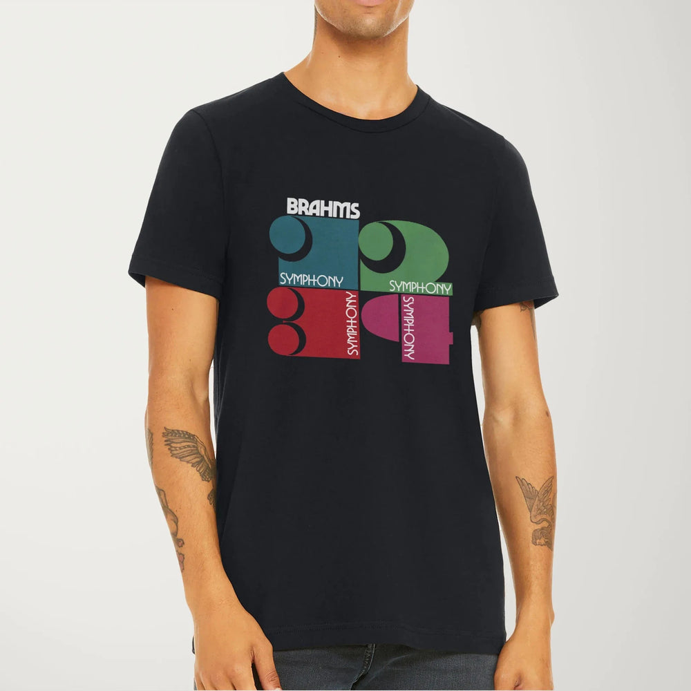 brahms: four symphonies classic tee in vintage black, worn