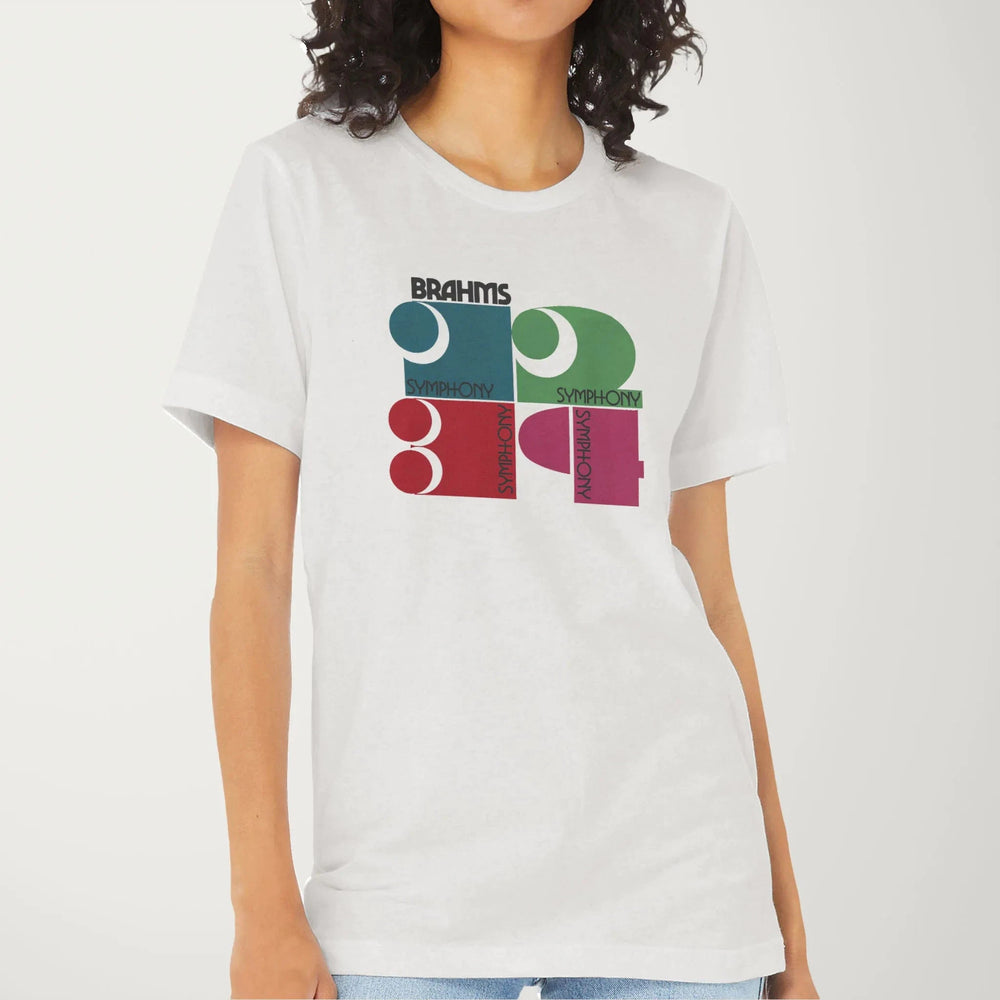 brahms: four symphonies classic tee in vintage white, worn