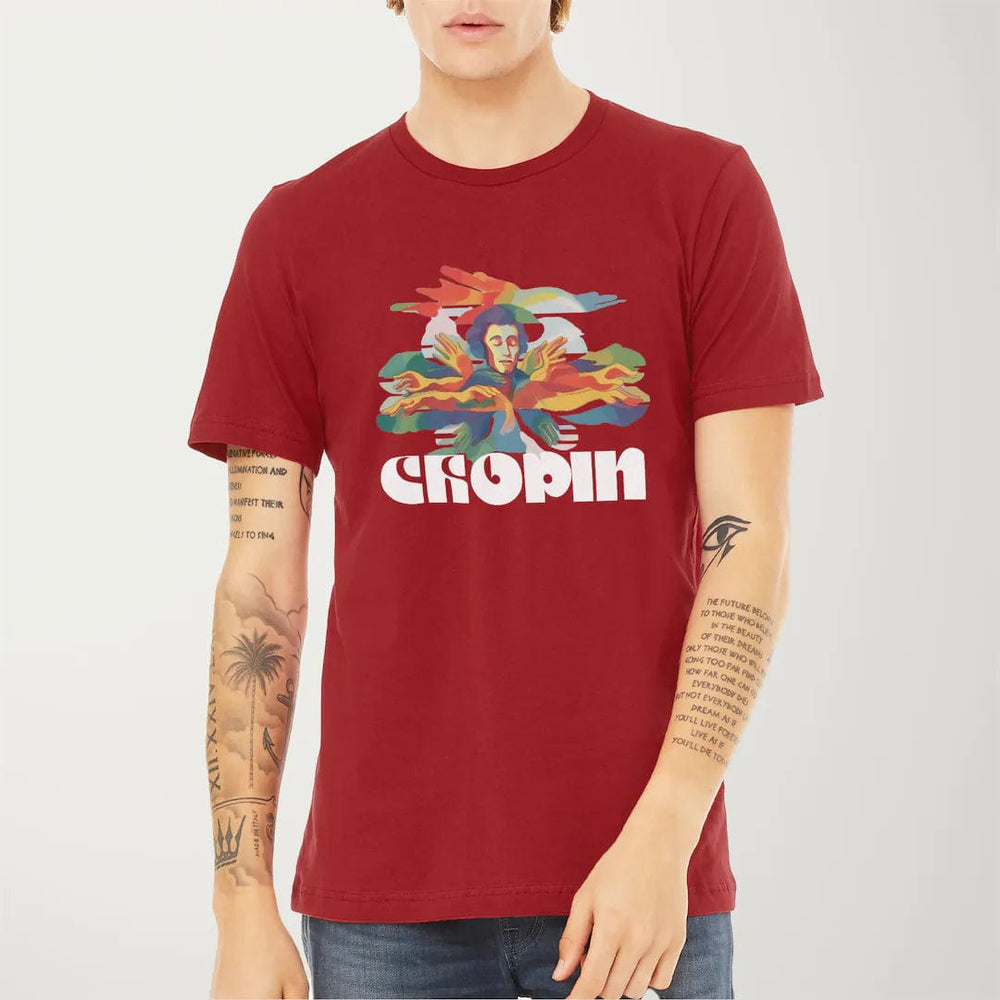 chopin: illustrated classic tee in canvas red, worn