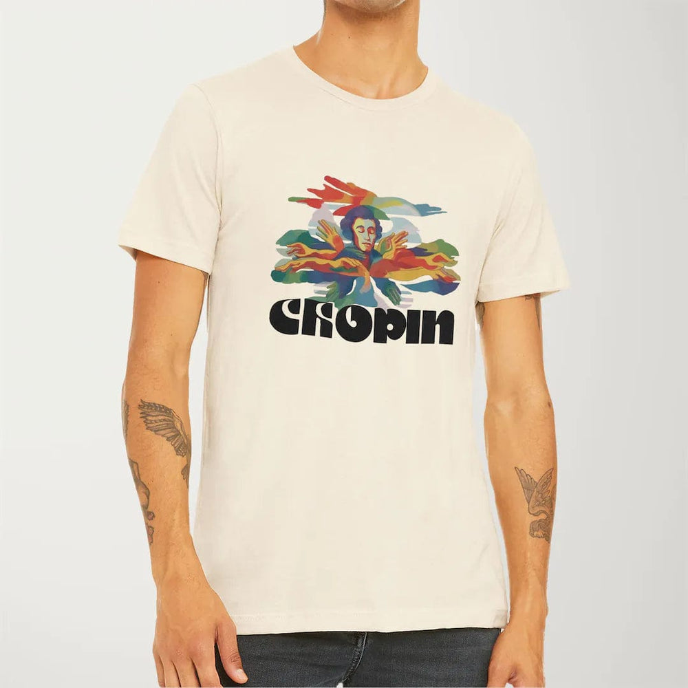 chopin: illustrated classic tee in natural, worn