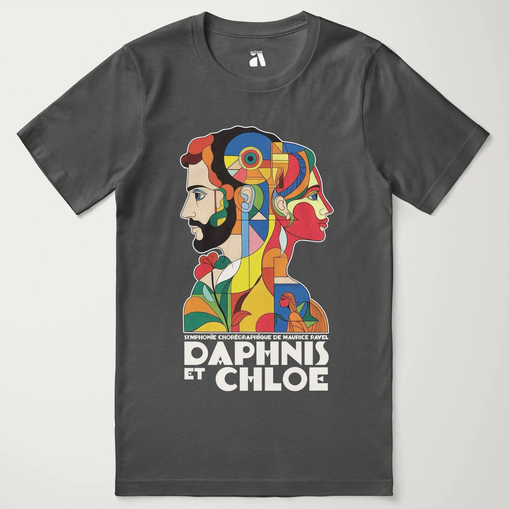 ravel: daphnis et chloé classic tee in asphalt, laid flat