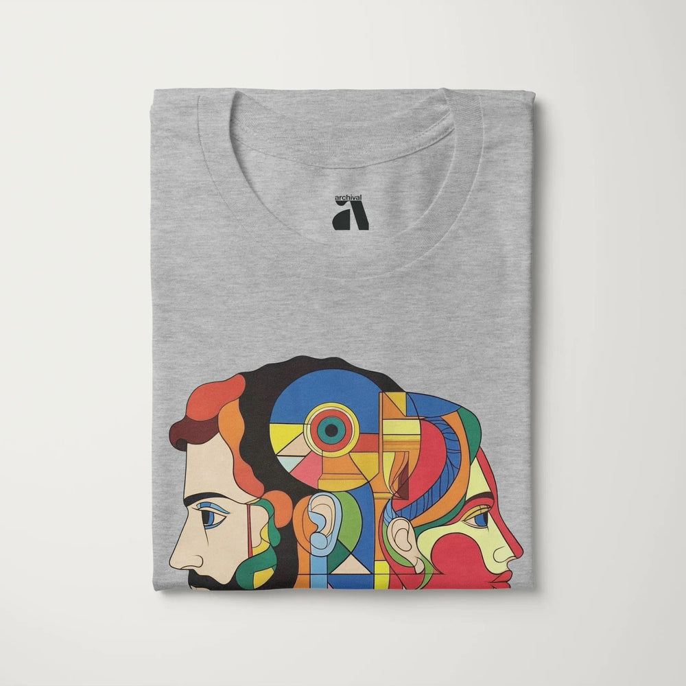ravel: daphnis et chloé classic tee in athletic heather, folded
