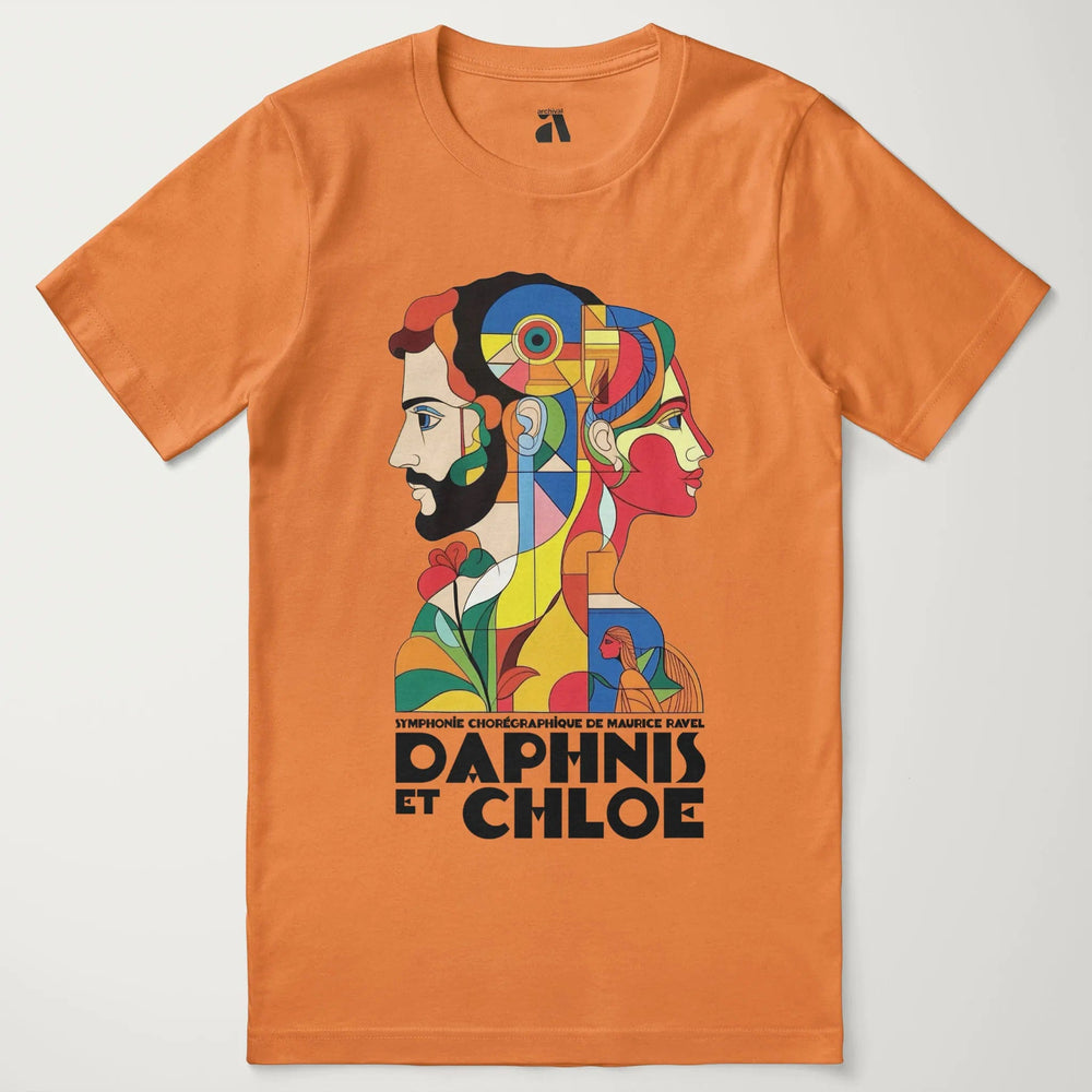 ravel: daphnis et chloé classic tee in burnt orange, laid flat
