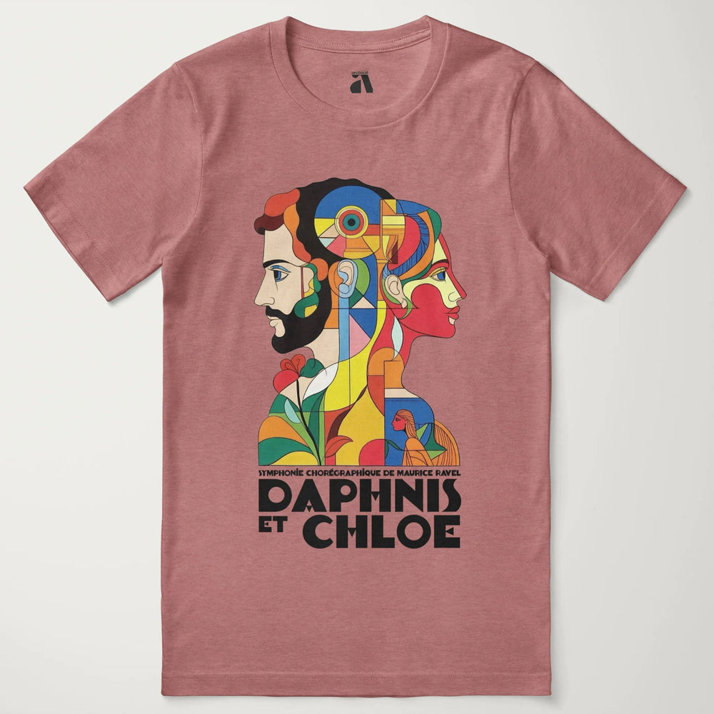 ravel: daphnis et chloé classic tee in heather mauve, laid flat