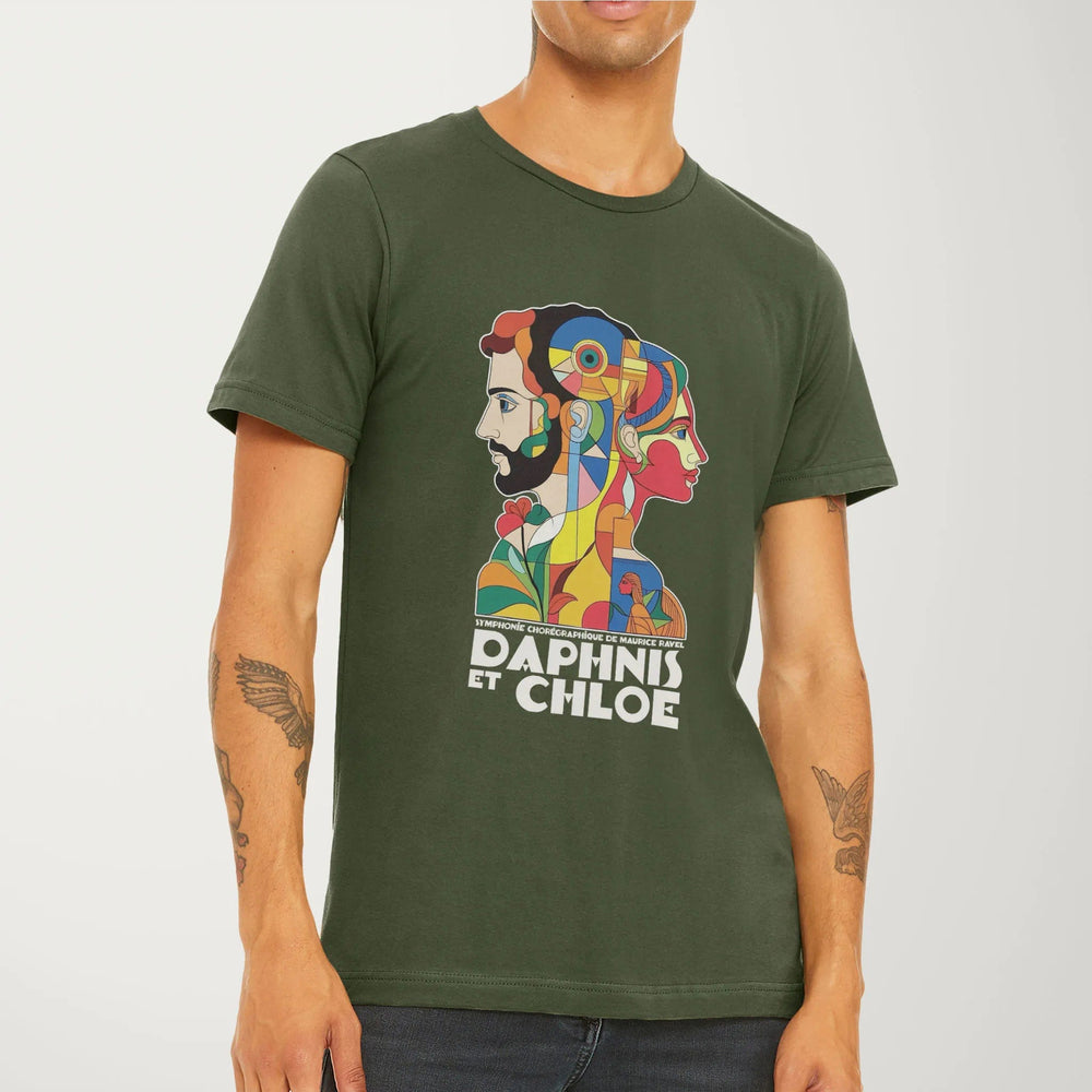 ravel: daphnis et chloé classic tee in military green, worn