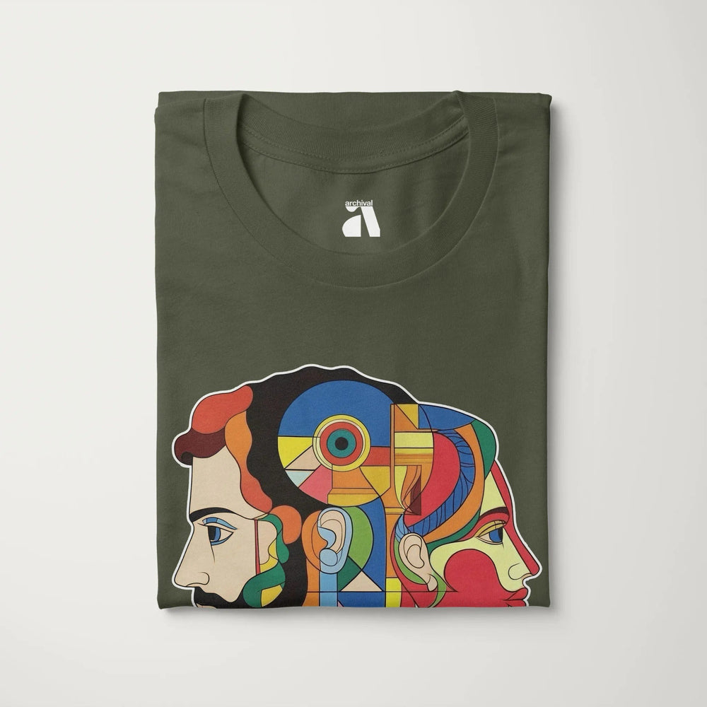 ravel: daphnis et chloé classic tee in military green, folded