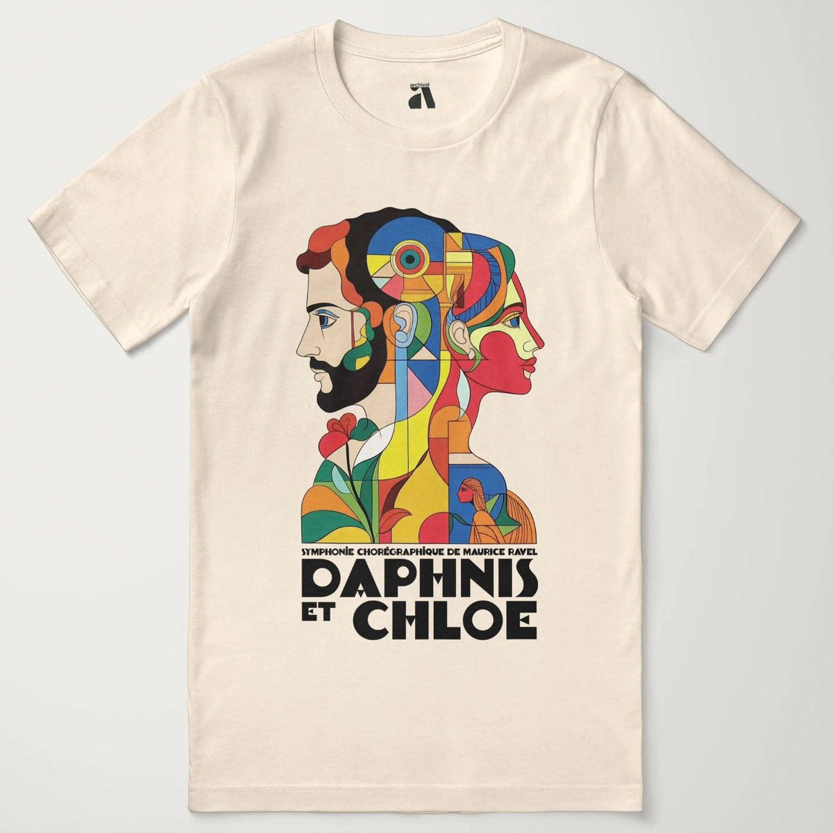 ravel: daphnis et chloé classic tee in natural, laid flat