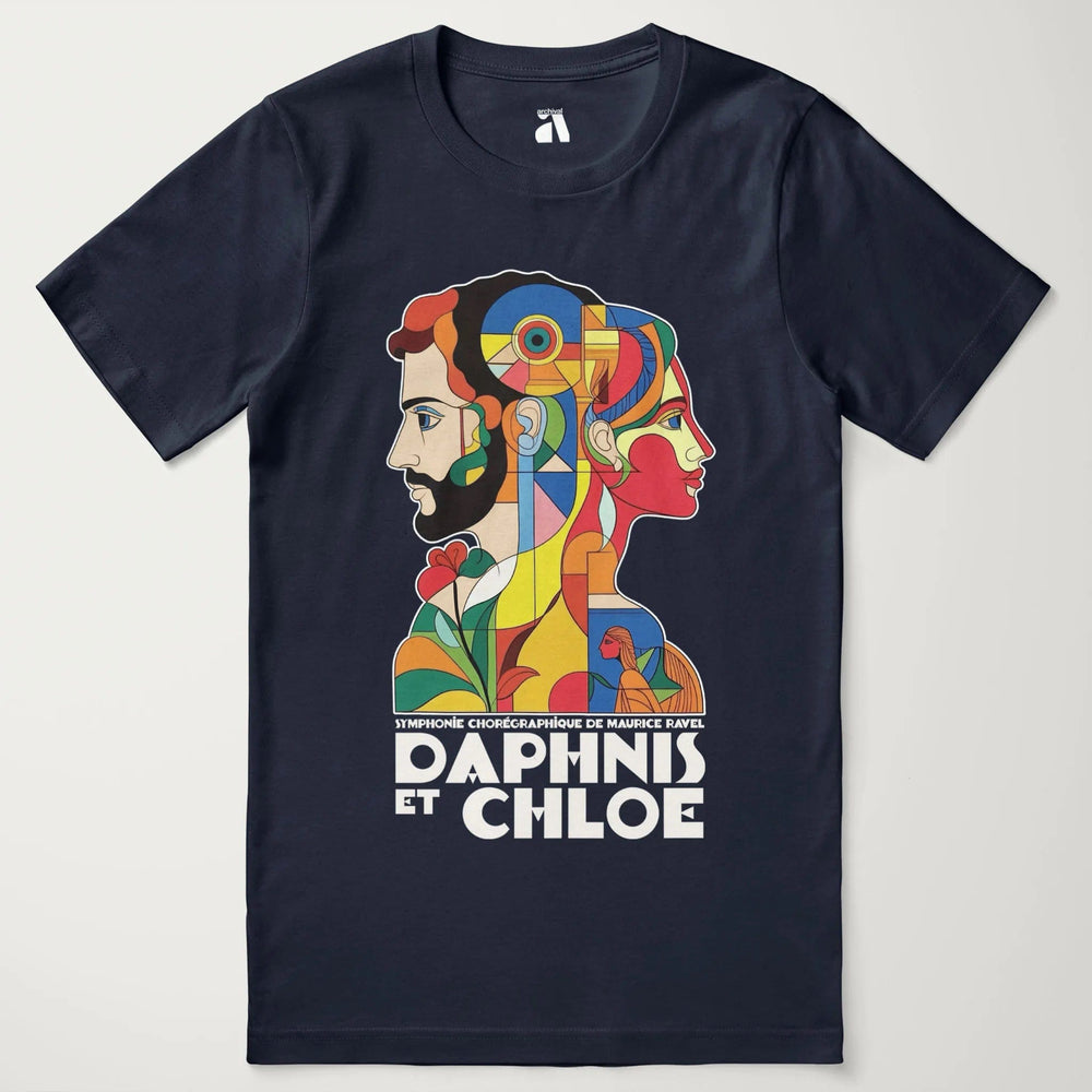 ravel: daphnis et chloé classic tee in navy, laid flat