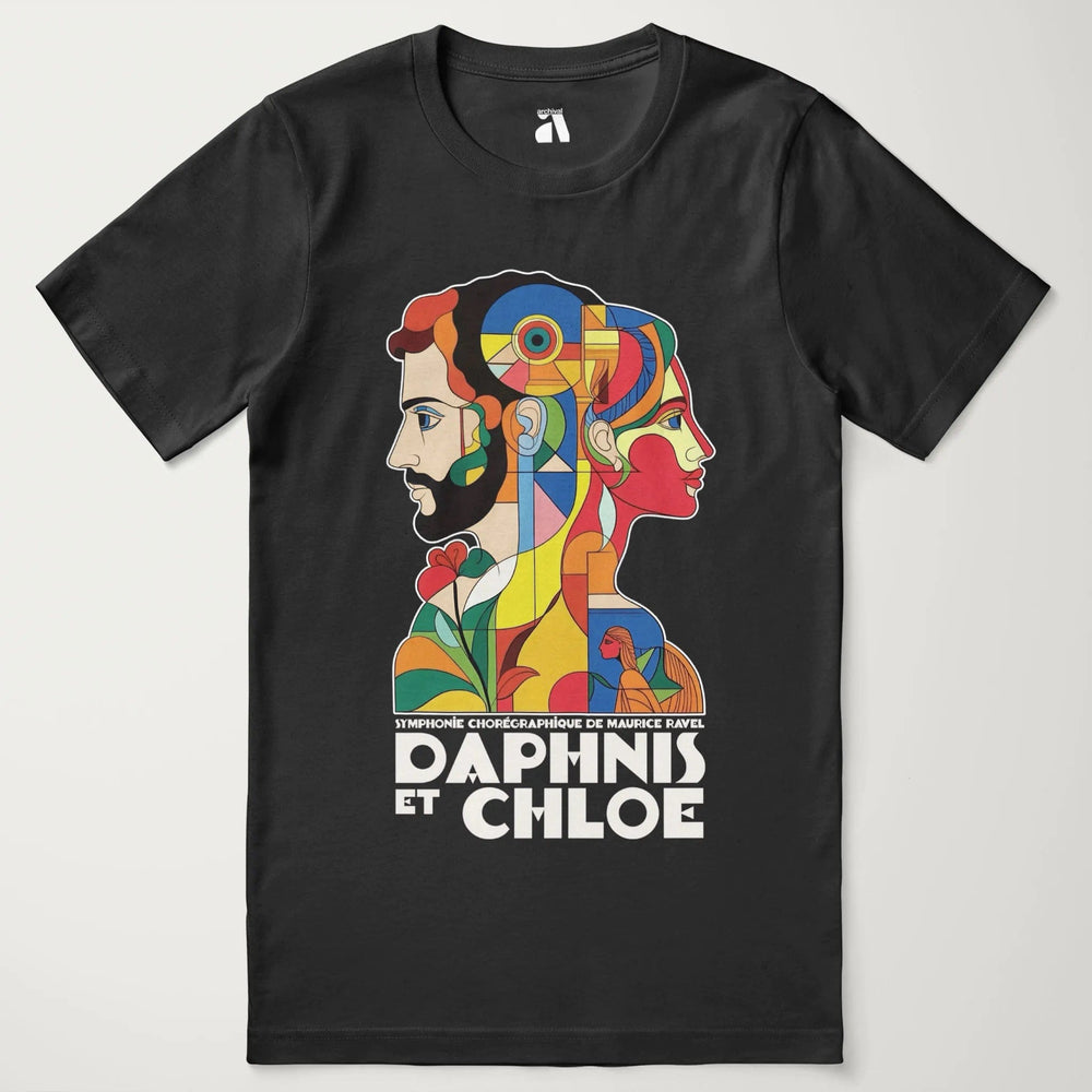 ravel: daphnis et chloé classic tee in vintage black, laid flat