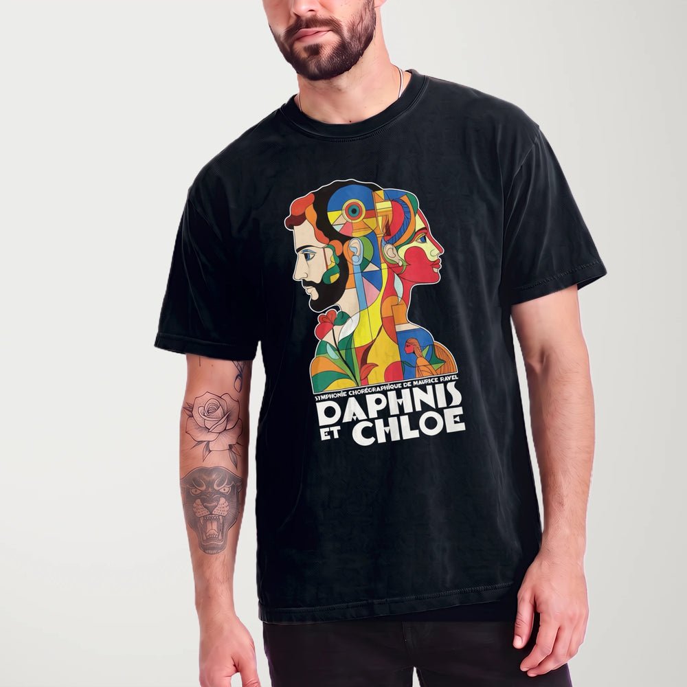 ravel: daphnis et chloé vintage heavyweight tee in black, worn