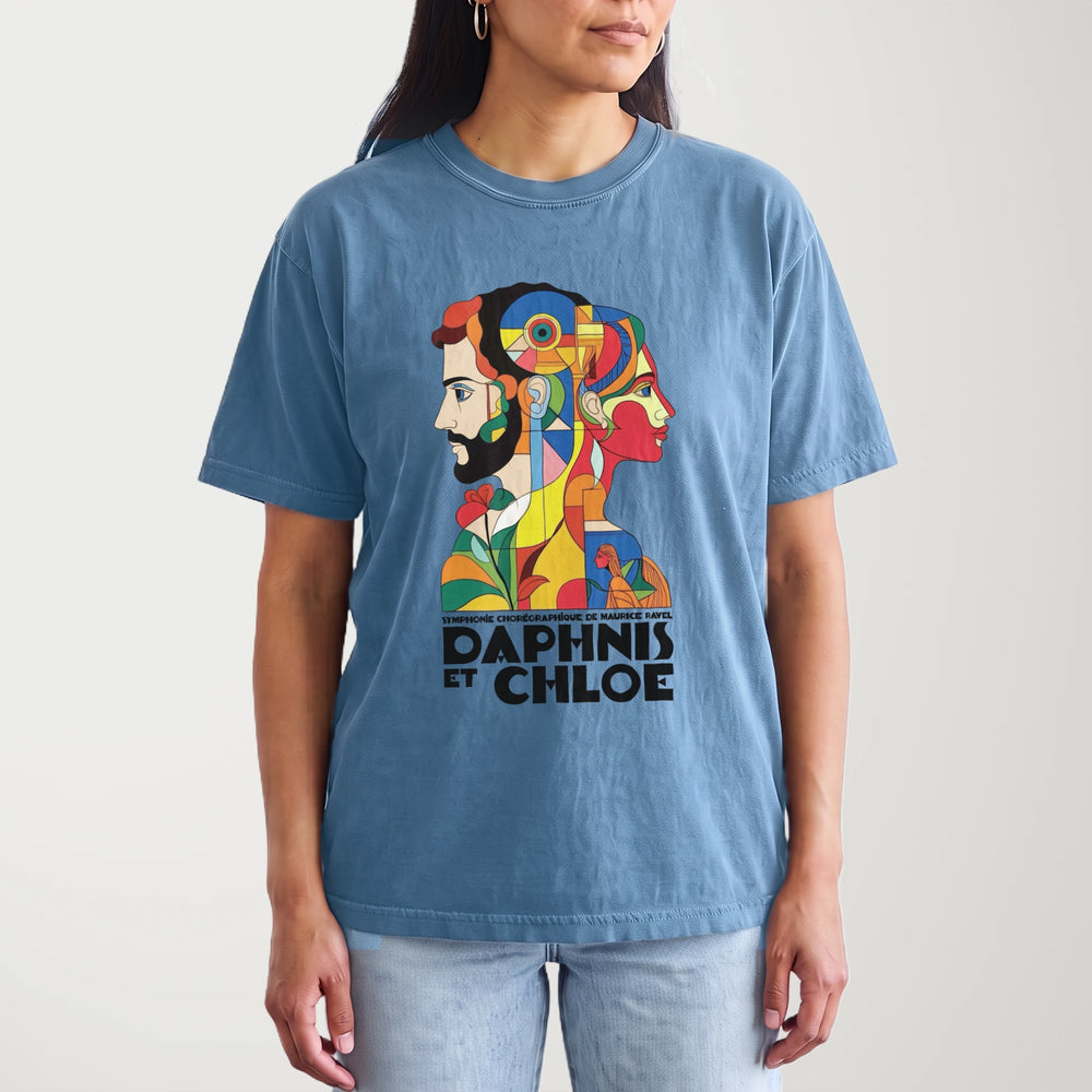 ravel: daphnis et chloé vintage heavyweight tee in blue jean, worn