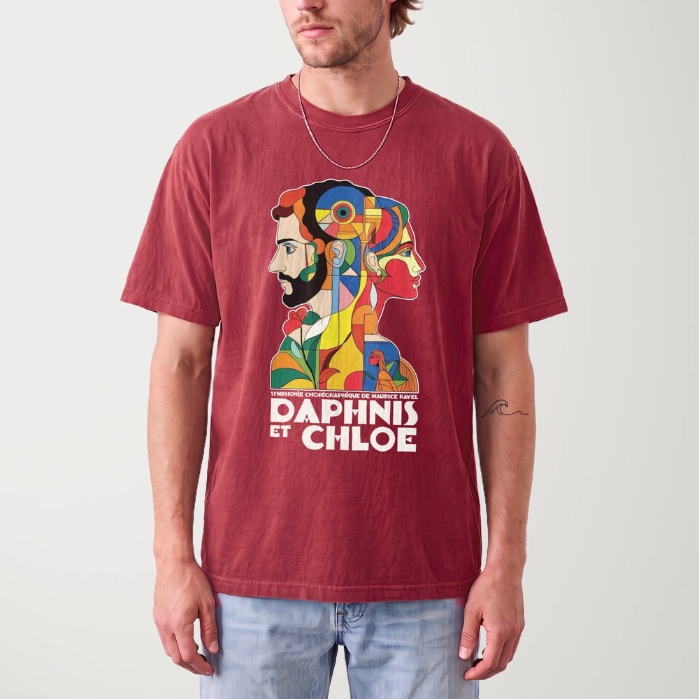 ravel: daphnis et chloé vintage heavyweight tee in chili, worn