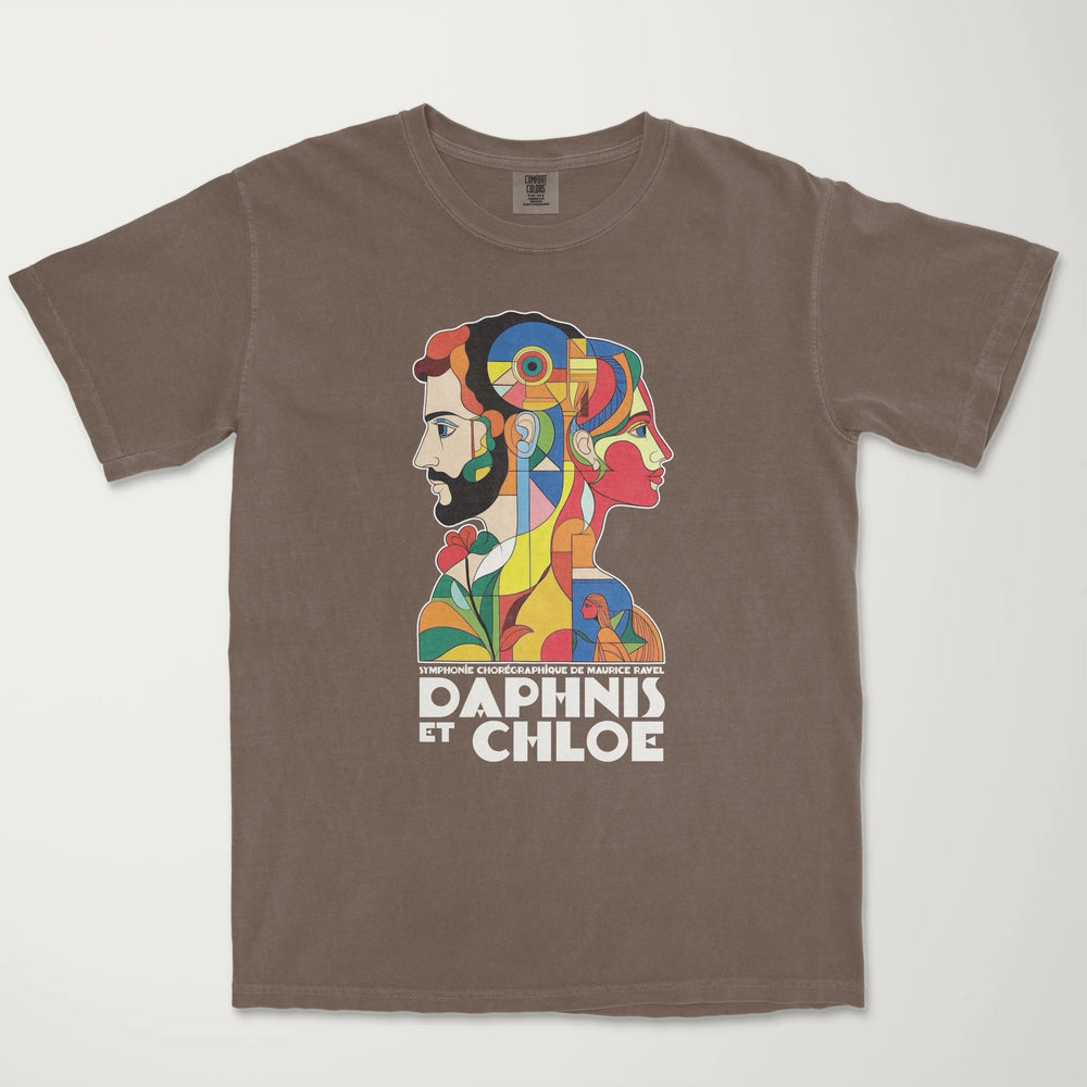 ravel: daphnis et chloé vintage heavyweight tee in espresso, laid flat
