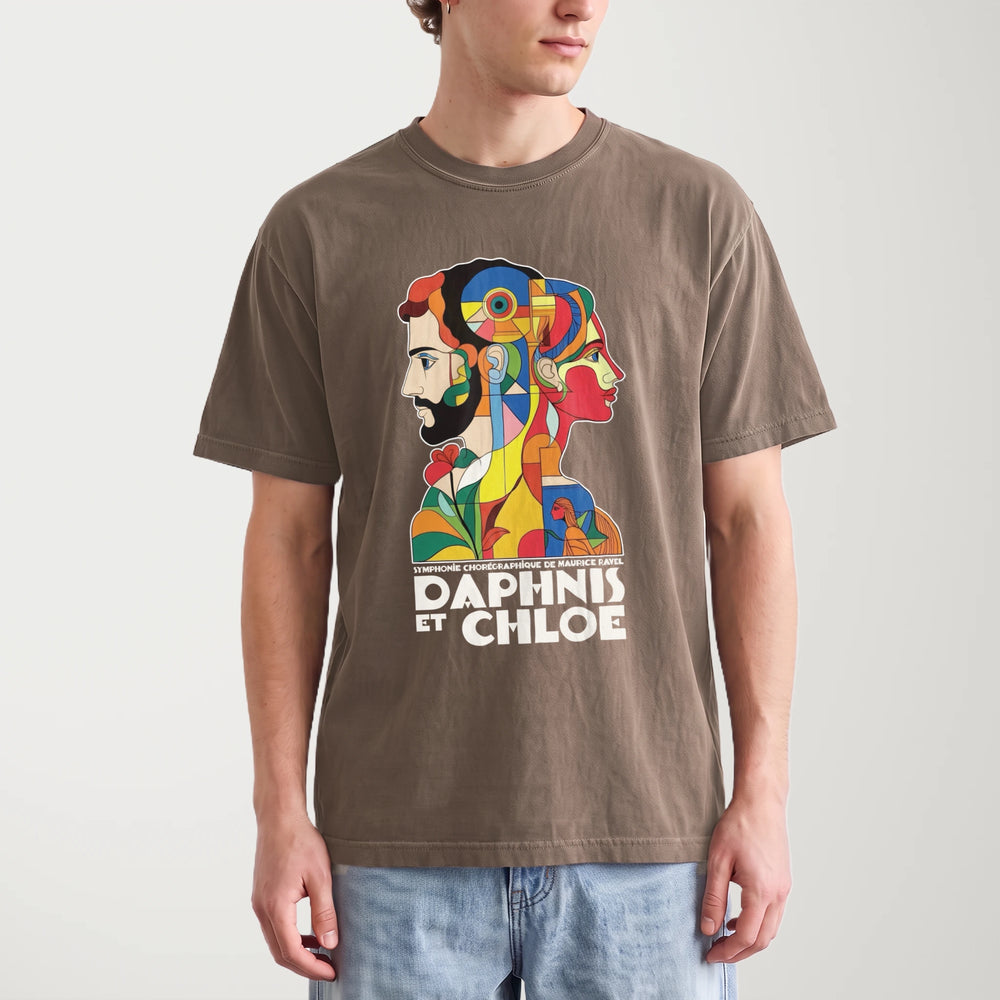ravel: daphnis et chloé vintage heavyweight tee in espresso, worn