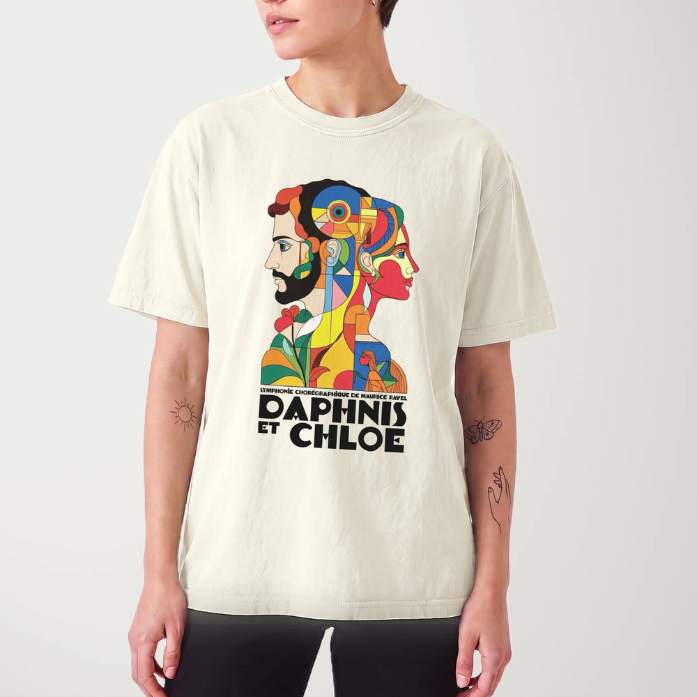 ravel: daphnis et chloé vintage heavyweight tee in ivory, worn