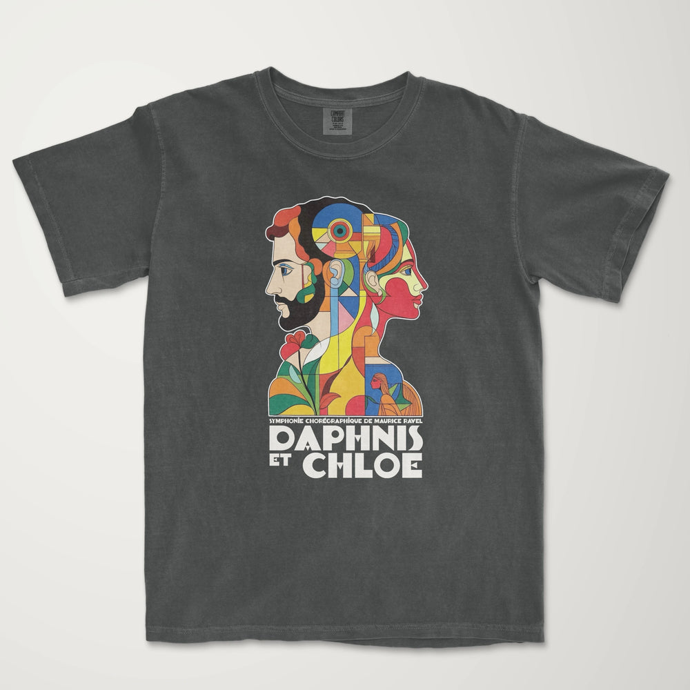 ravel: daphnis et chloé vintage heavyweight tee in pepper, laid flat