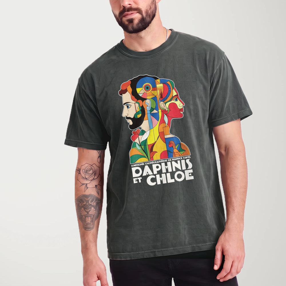 ravel: daphnis et chloé vintage heavyweight tee in pepper, worn