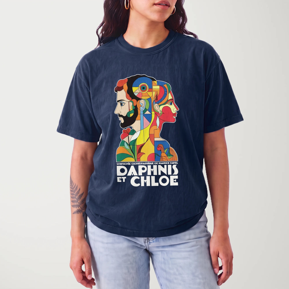 ravel: daphnis et chloé vintage heavyweight tee in true navy, worn