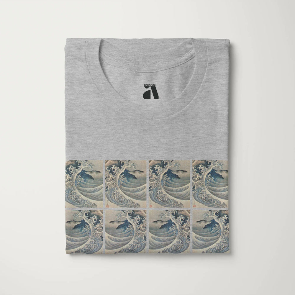 claude debussy: la mer classic tee in athletic heather, folded