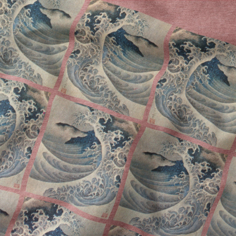 claude debussy: la mer classic tee in heather mauve, close-up of the print