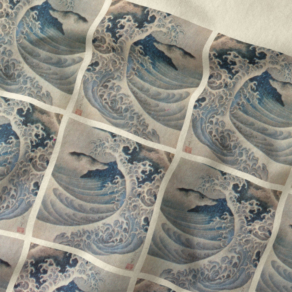 claude debussy: la mer classic tee in natural, close-up of the print