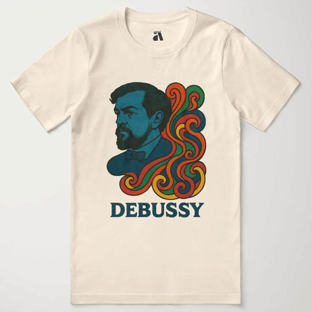 debussy: tone poem classic tee in natural, laid flat