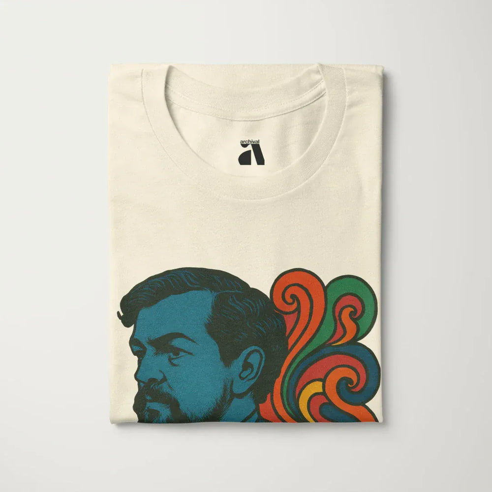 debussy: tone poem classic tee in natural, folded